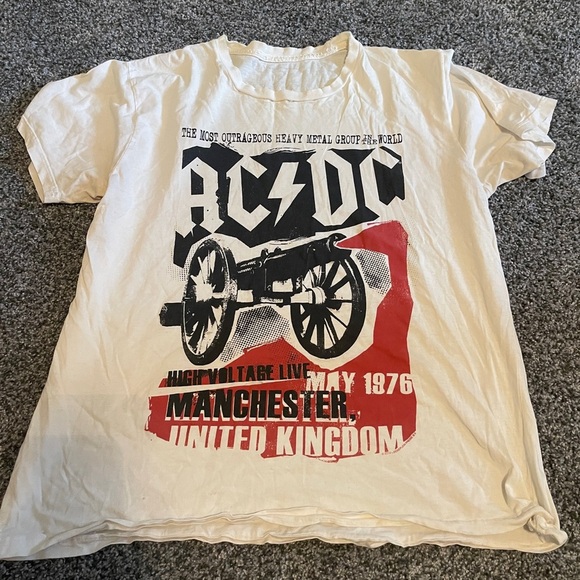 AC/DC High Voltage Live T Shirt LARGE 1978 Manchester United Kingdom - Picture 1 of 4